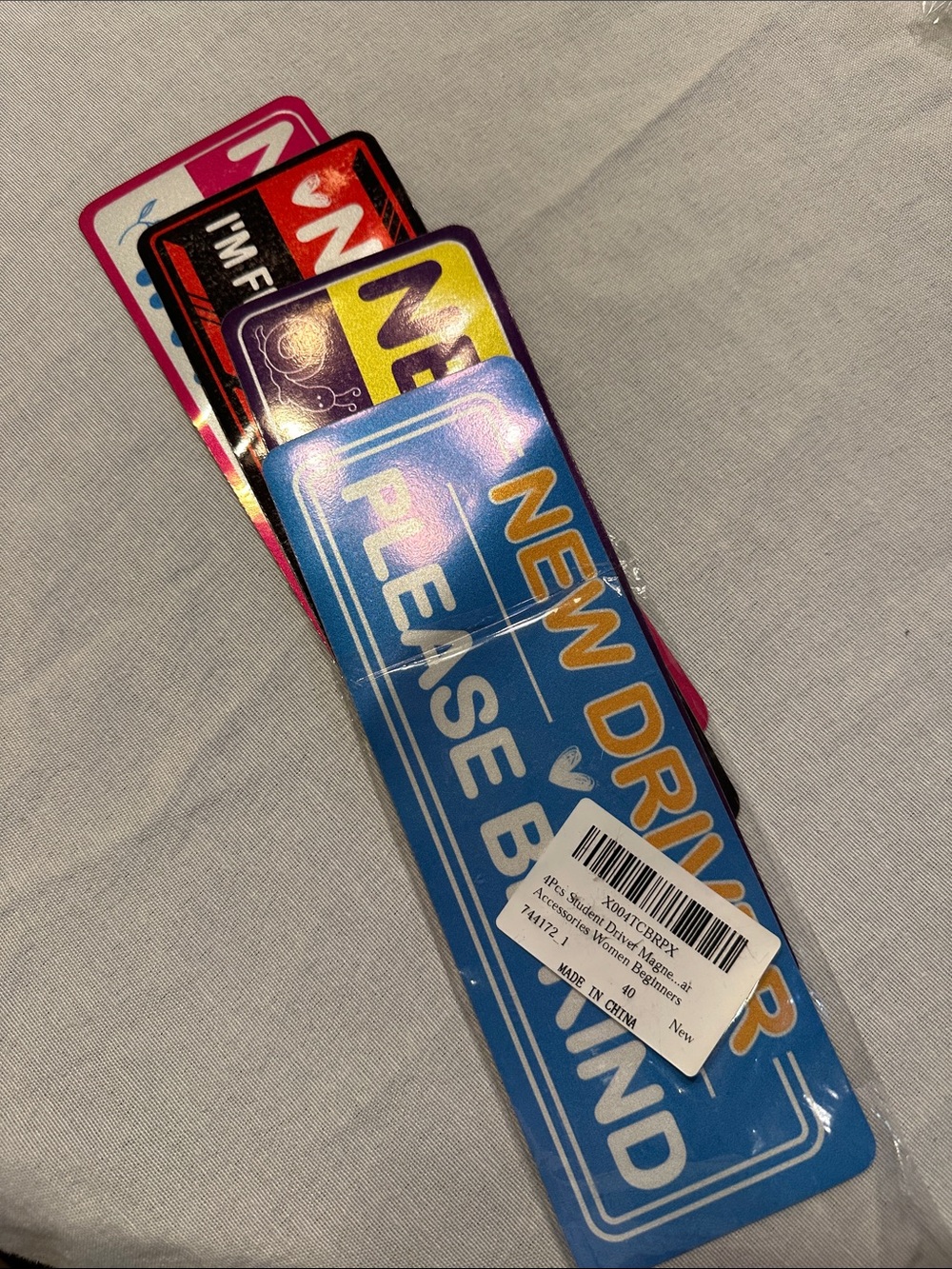 New Driver Magnetic Sign Pack - Multi-Color Set - Picture 3 of 3